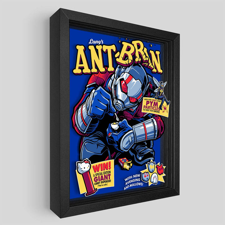 Ant Bran Cereal Shadowbox Art