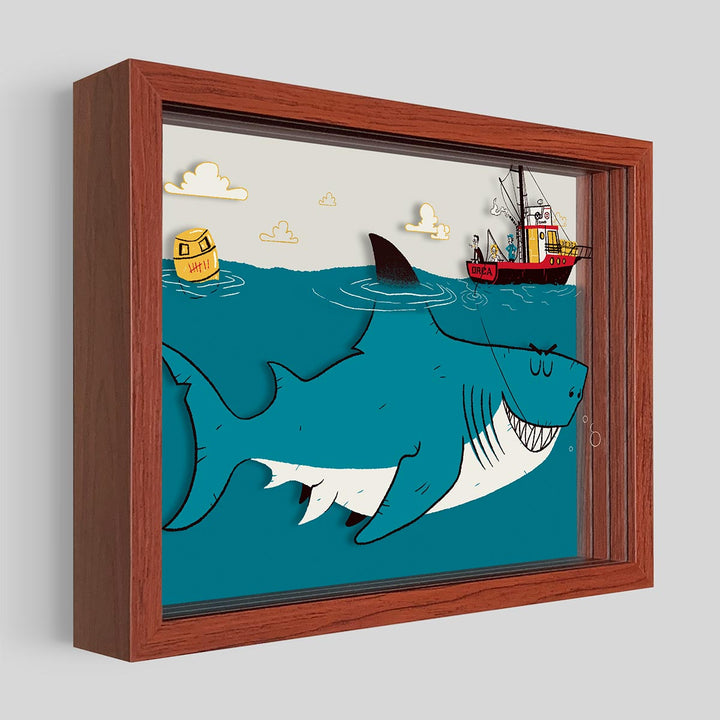 Bigger Boat Shadowbox Art