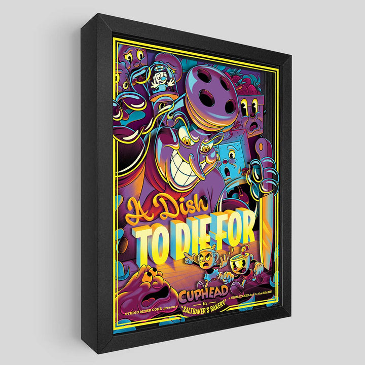 Cuphead A Dish To Die For Shadowbox Art