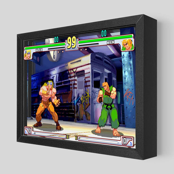 Street Fighter III : 3rd Strike - Alex vs. Ken Shadowbox Art | Artovision