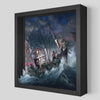 Under Dark Waves Shadowbox Art