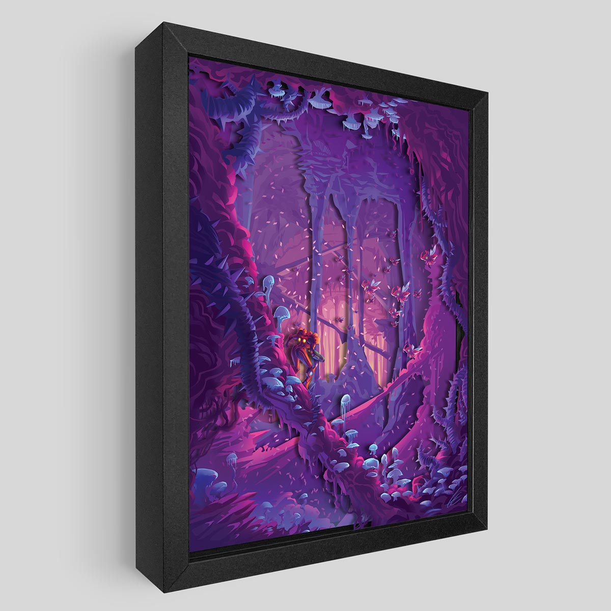 Brinstar Wilderness Shadowbox Art