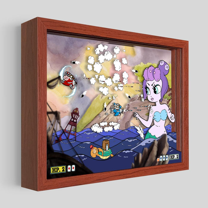 Cuphead Cala Maria Shadowbox Art
