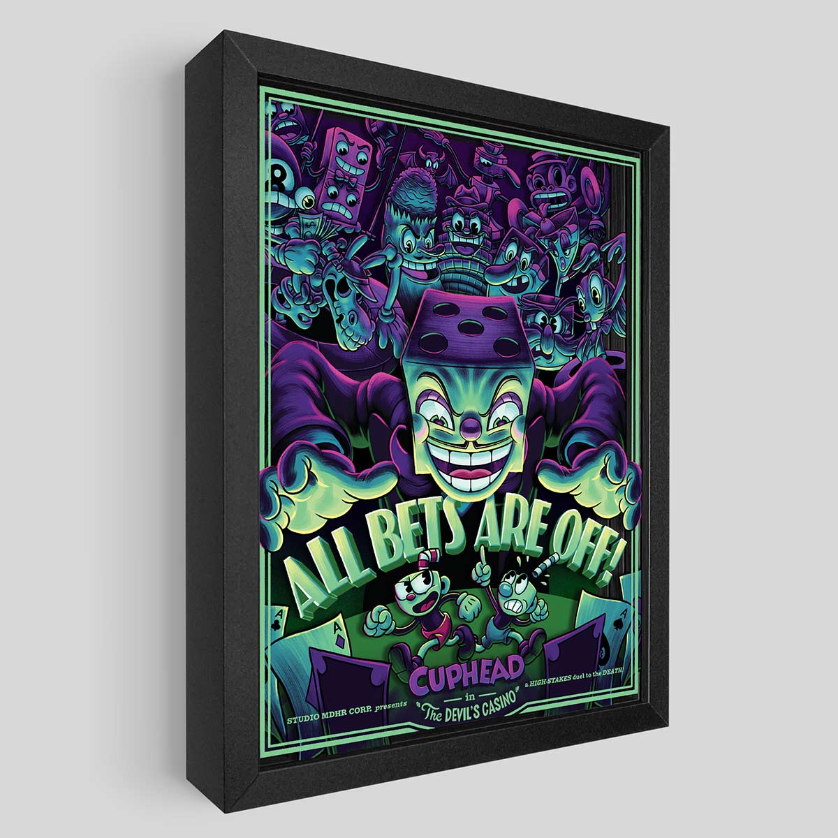 Cuphead All Bets Are Off Shadowbox Art