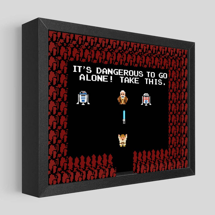 Dangerous Alone Shadowbox Art