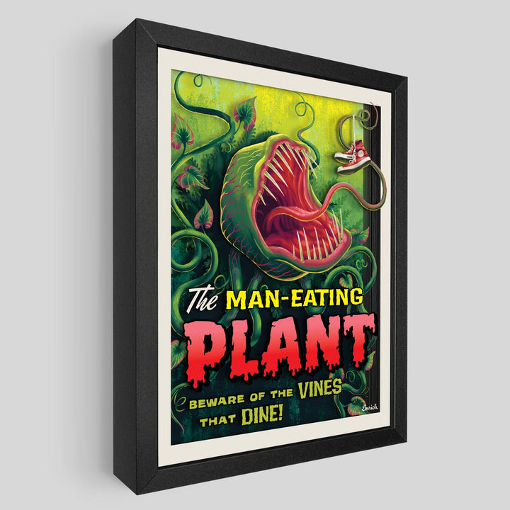 Man Eating Plant Shadowbox Art