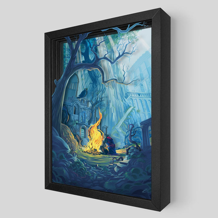 Firelink Shrine Shadowbox Art