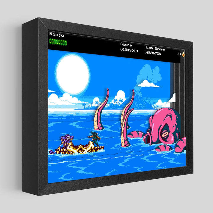 The Messenger Picnic Panic Shadowbox Art