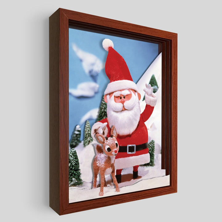 Santa Shadowbox Art