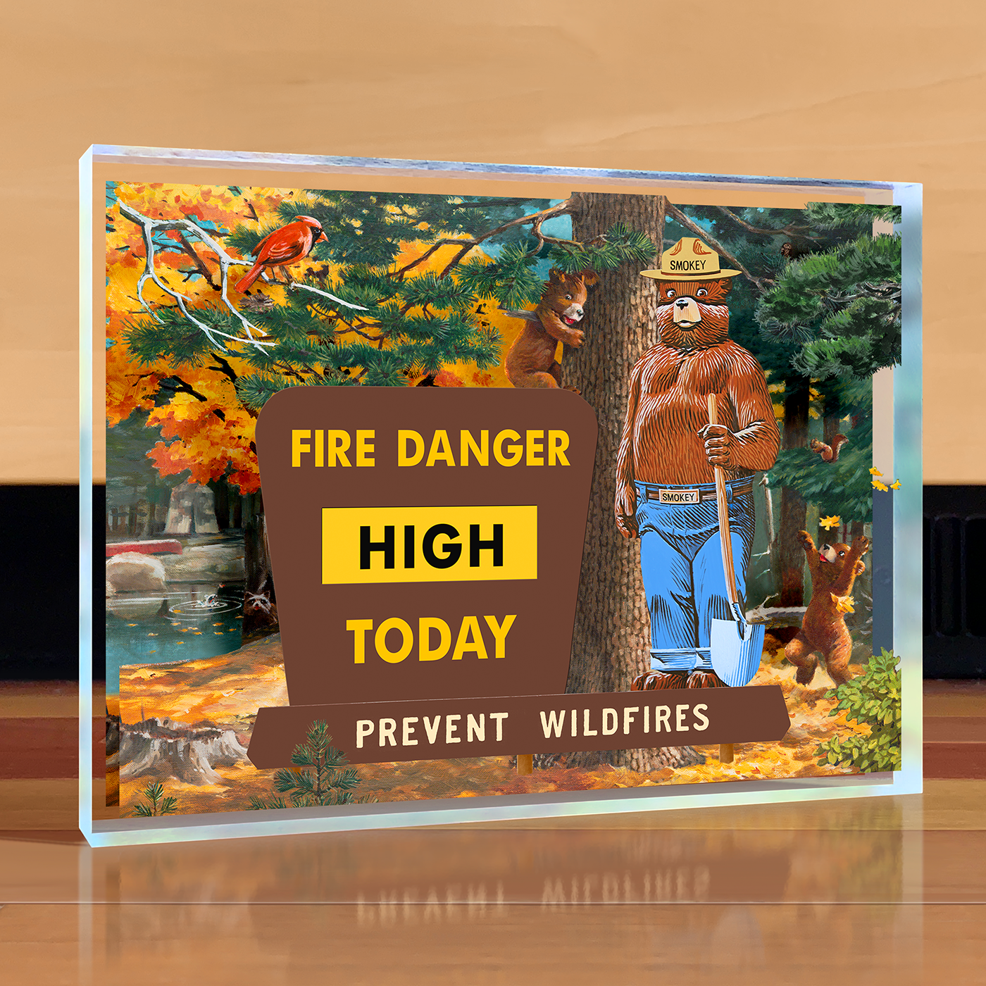 Smokey Bear Sign Desktop Art