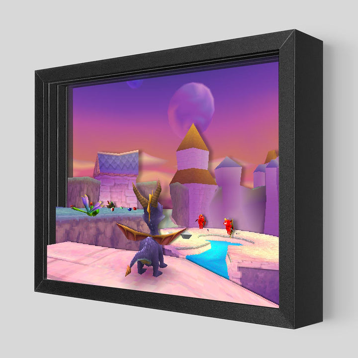 Spyro Lofty Castle Shadowbox Art