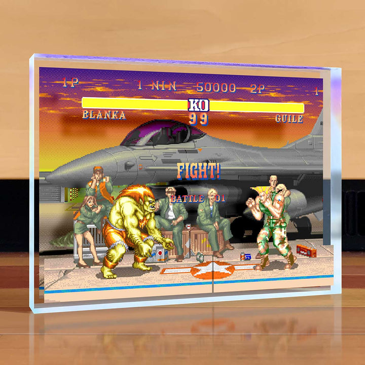 Street Fighter Desktop Art - Guile vs Blanka