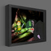 LED Bilbo Meets Gollum Shadowbox Art