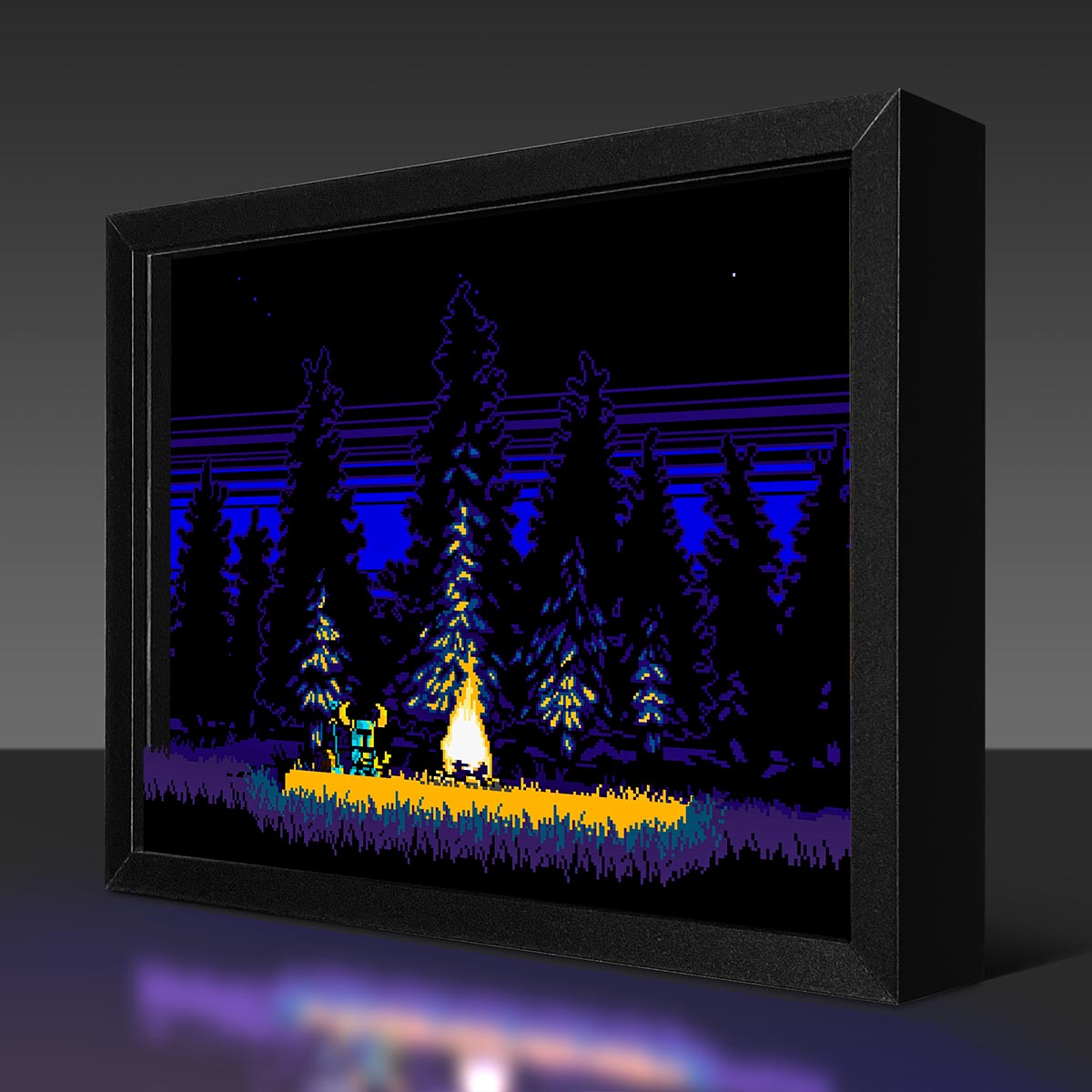 LED Shovel Knight Shadowbox Art