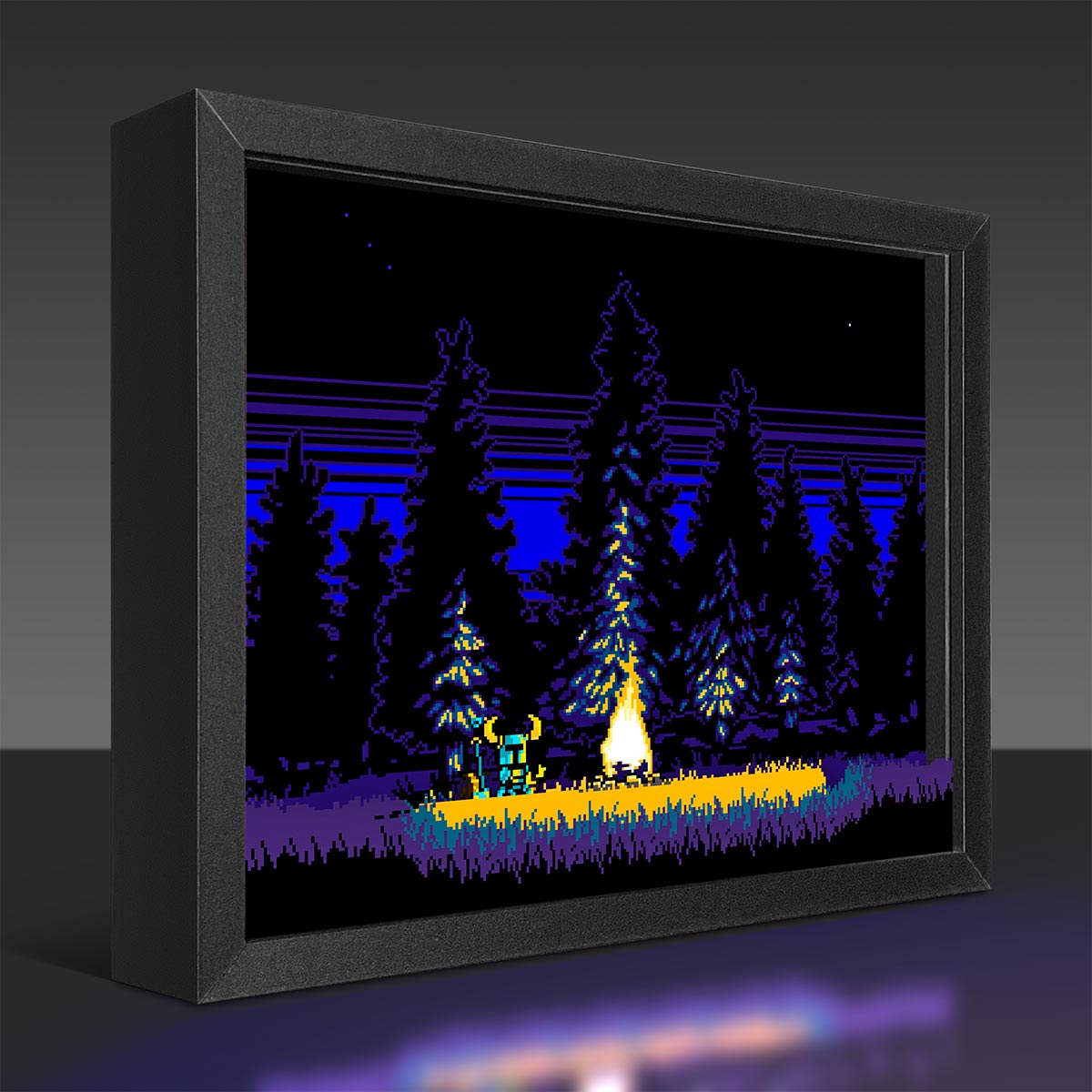 LED Shovel Knight Shadowbox Art