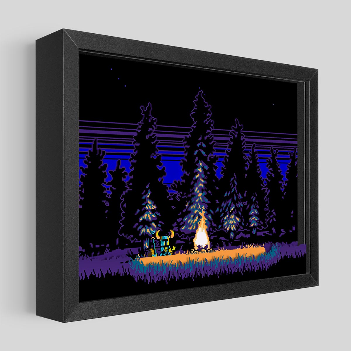 LED Shovel Knight Shadowbox Art
