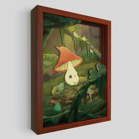 Witch's Hat Mushling Shadowbox Art