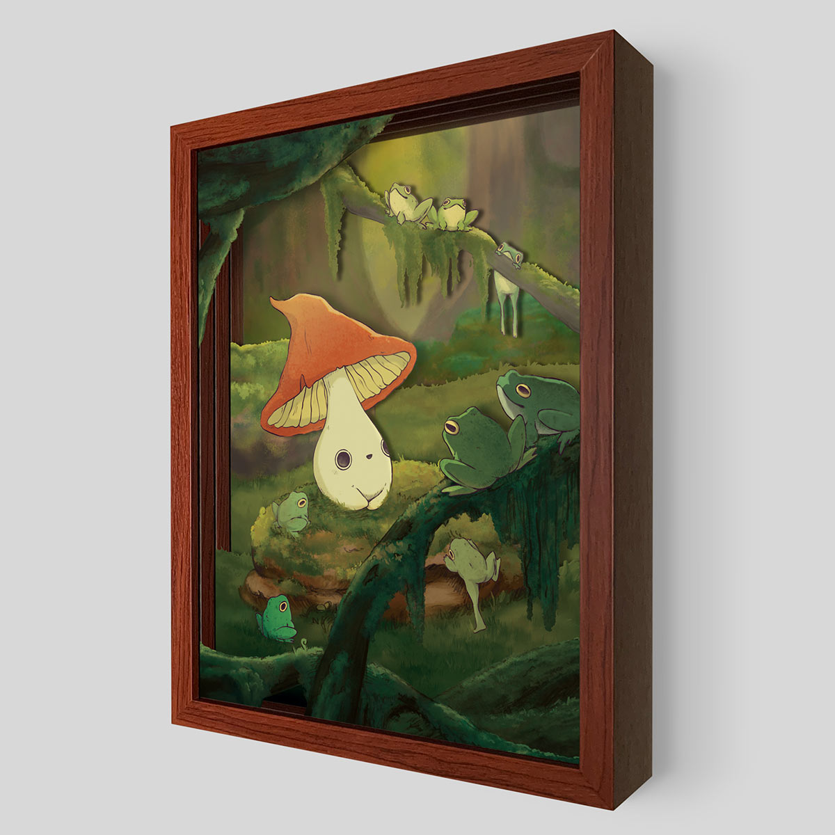 Witch's Hat Mushling Shadowbox Art