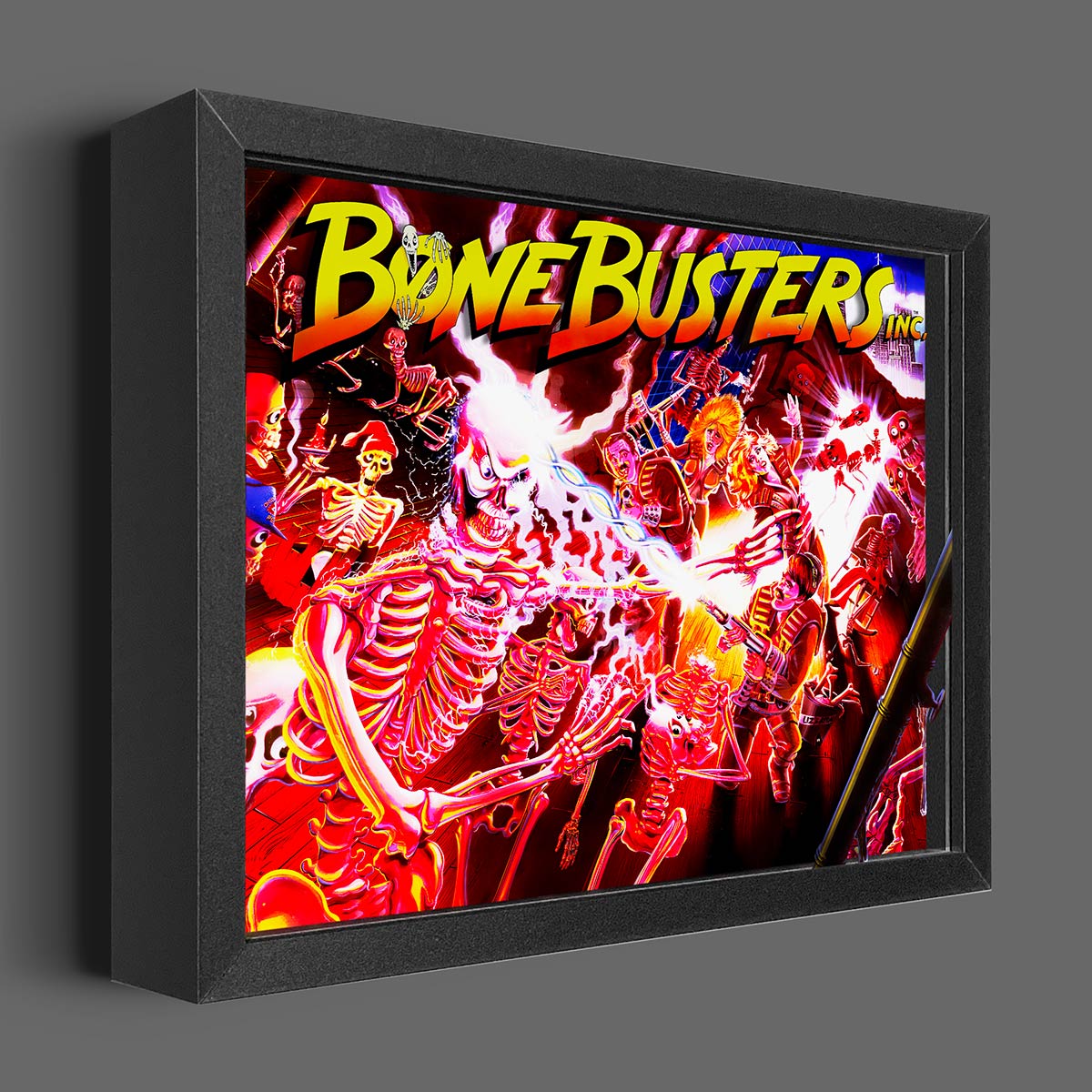 LED Bone Busters Shadowbox Art