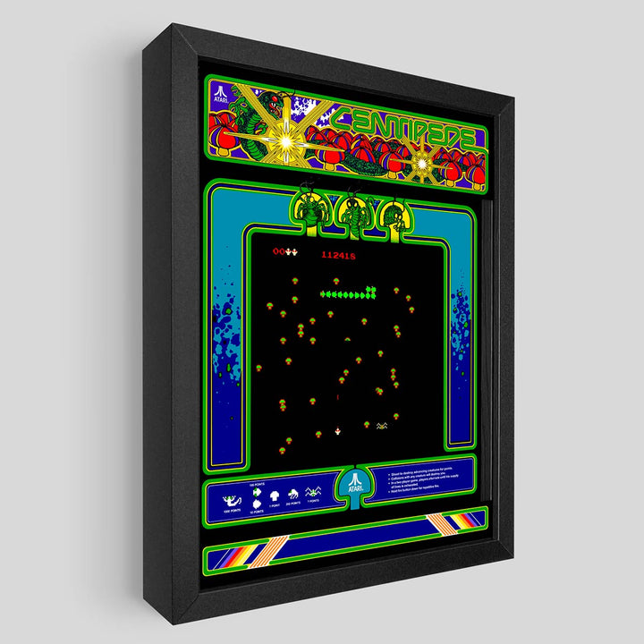 Centipede Arcade Shadowbox Art