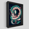 The Girl and the Dragon Shadowbox Art