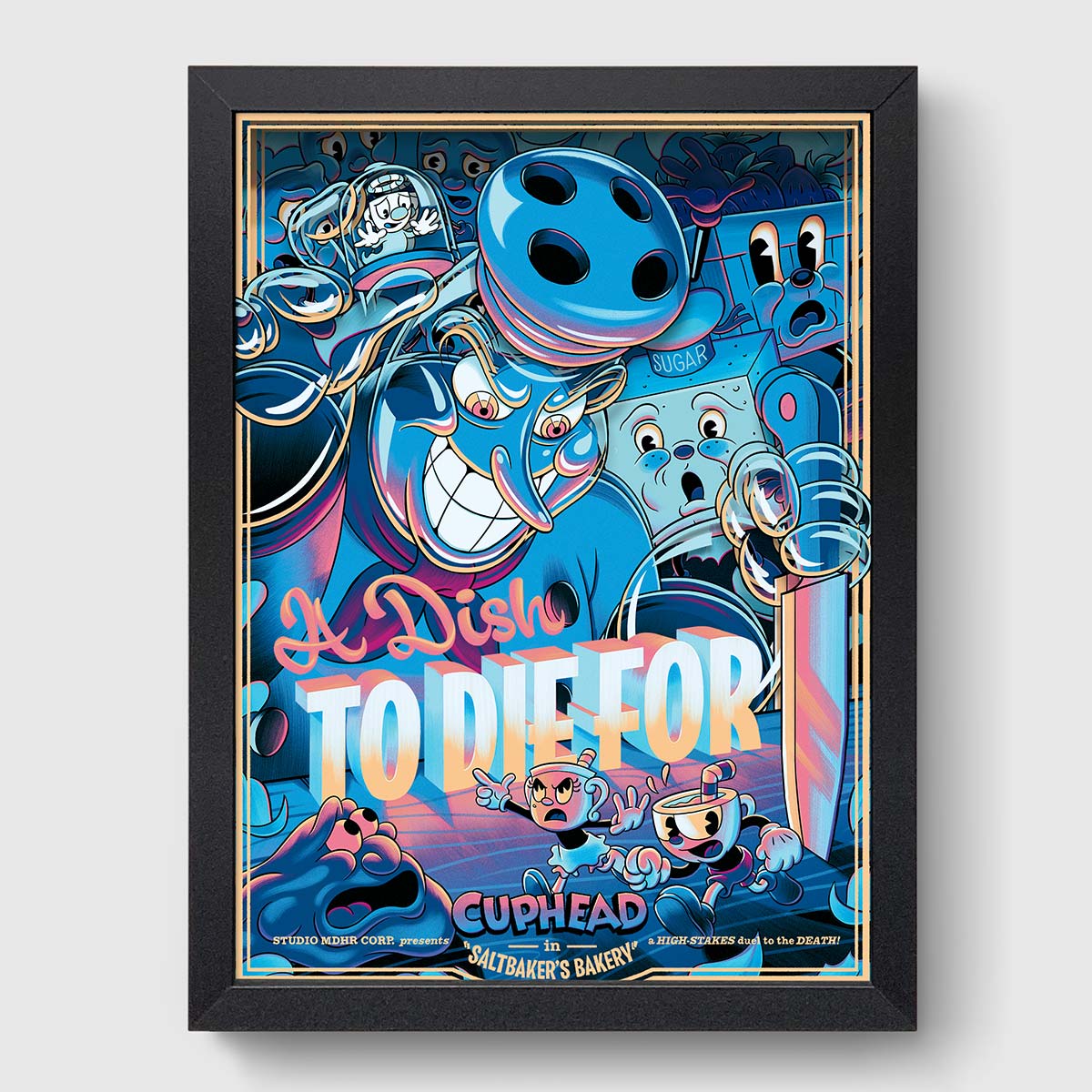 Cuphead A Dish To Die For Limited Edition Shadowbox Art