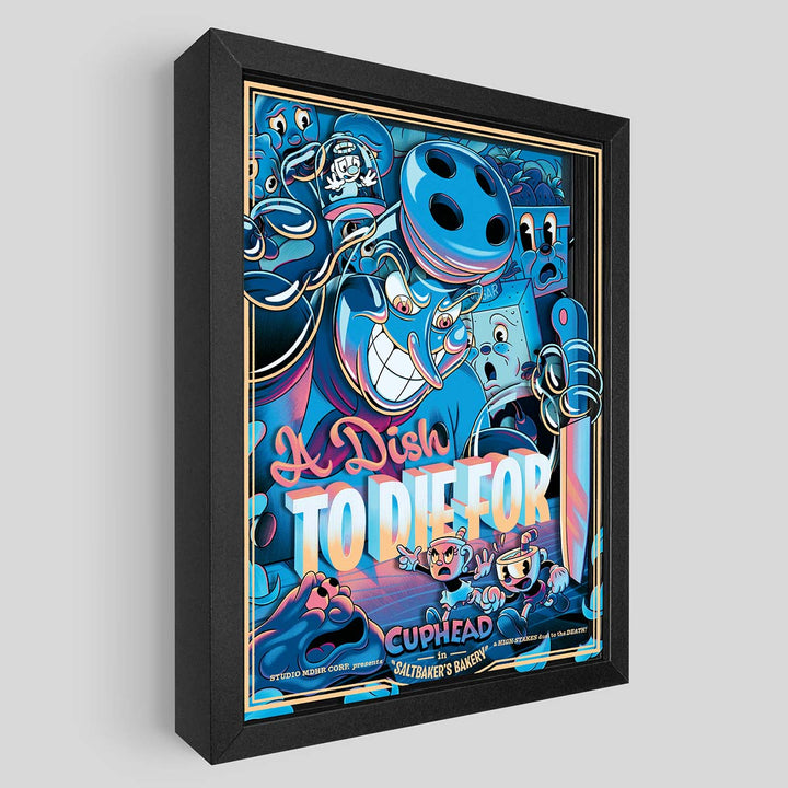 Cuphead A Dish To Die For Limited Edition Shadowbox Art