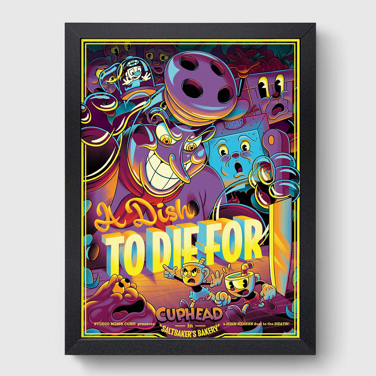 Cuphead A Dish To Die For Shadowbox Art