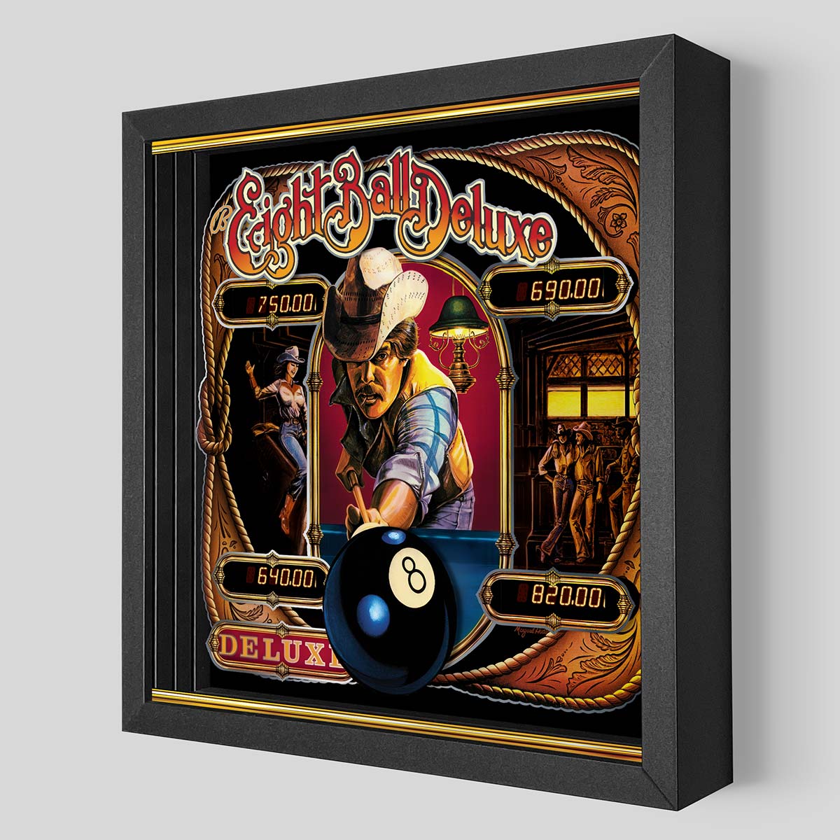 Eight Ball Deluxe Shadowbox Art