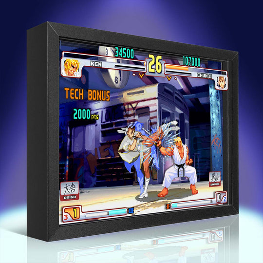 Street Fighter III : 3rd Strike - Signed Evo Moment #37 Shadowbox Art