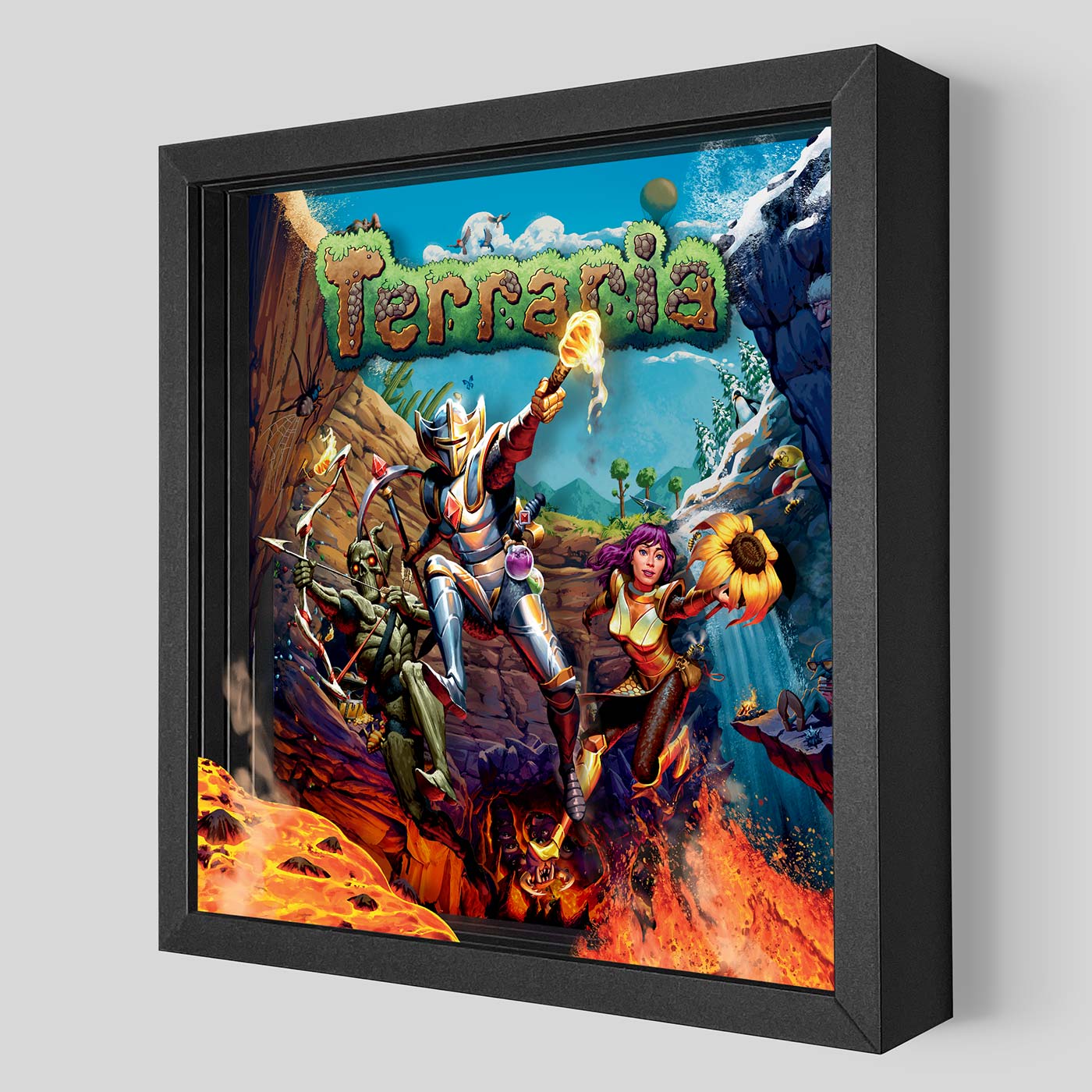 Heroes of Terraria Shadowbox Art