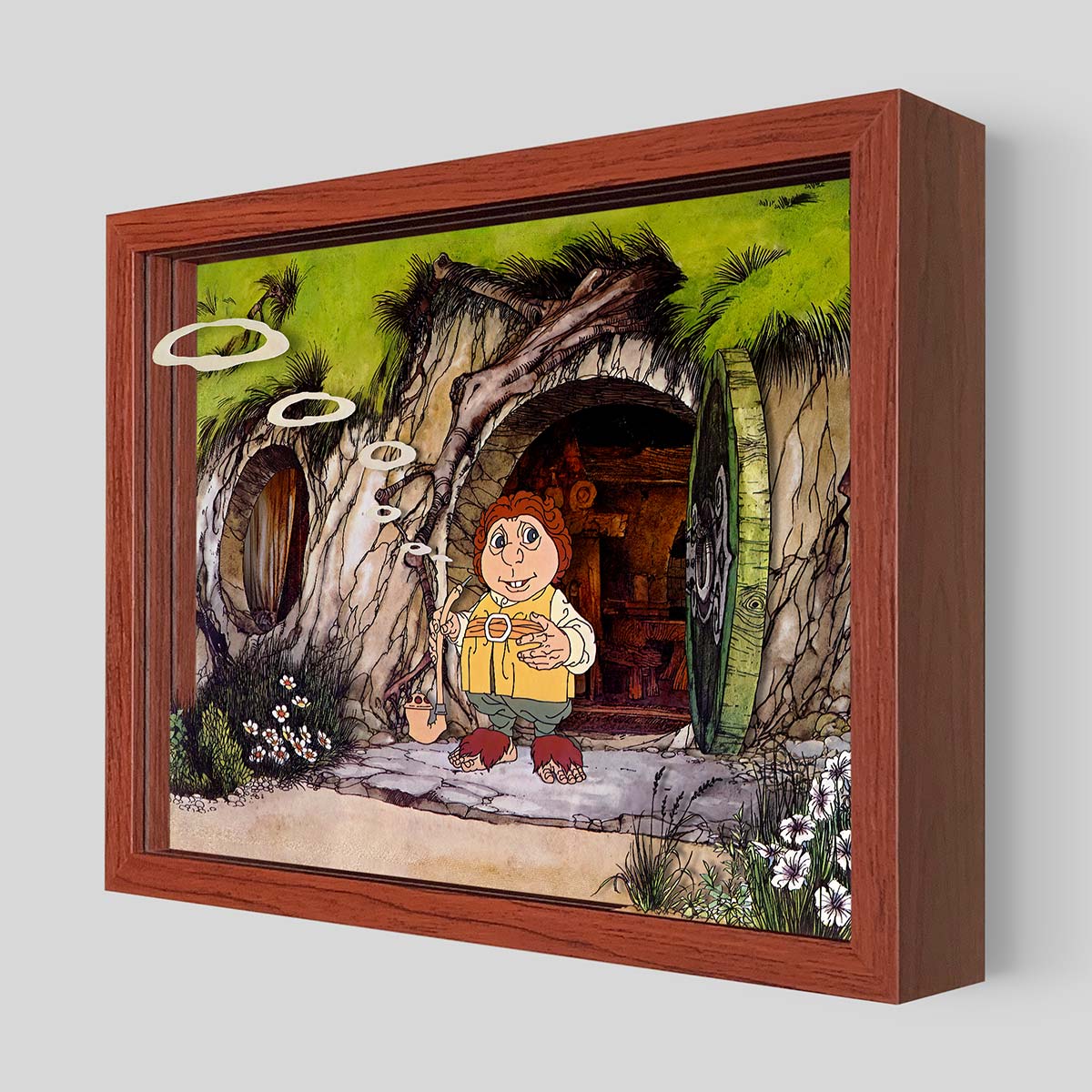 Hobbit Hole Shadowbox Art