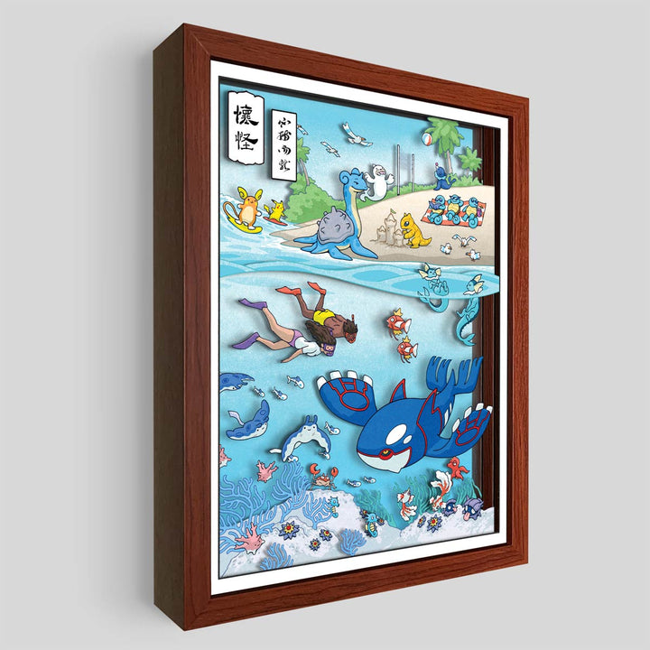 Day at the Beach Shadowbox Art