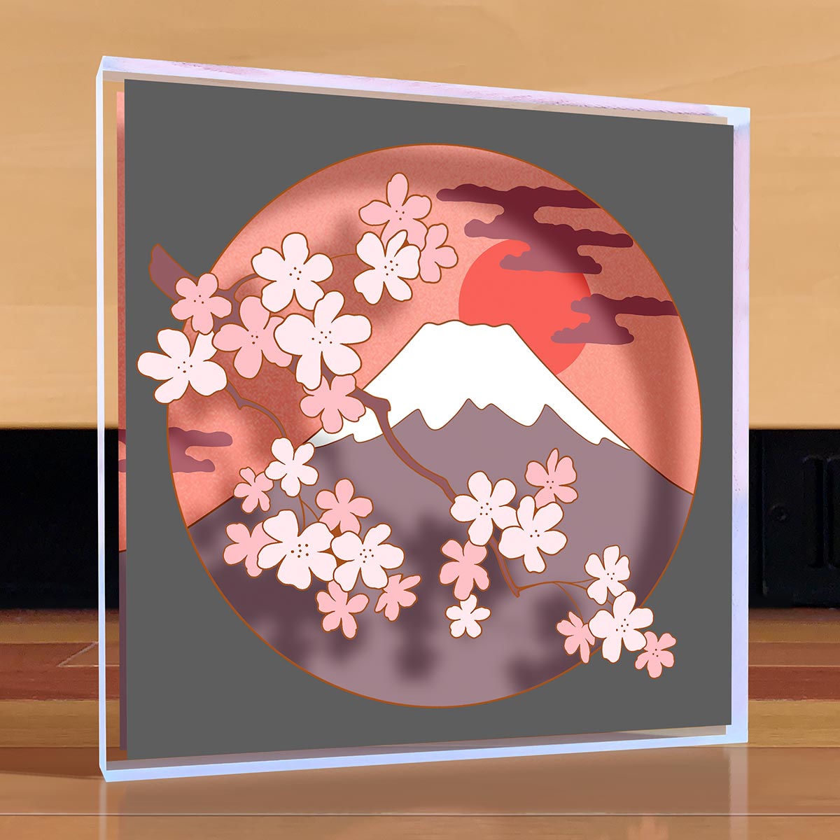 Mt. Fuji Sunset Desktop Art