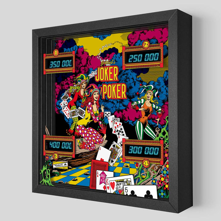 Joker Poker Pinball Shadowbox Art