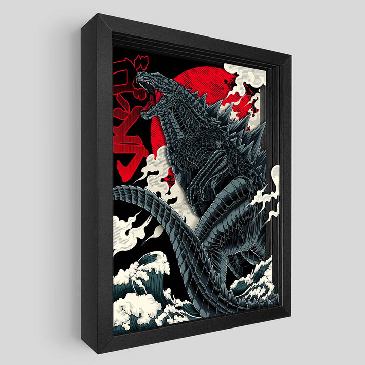 King of Monsters Shadowbox Art