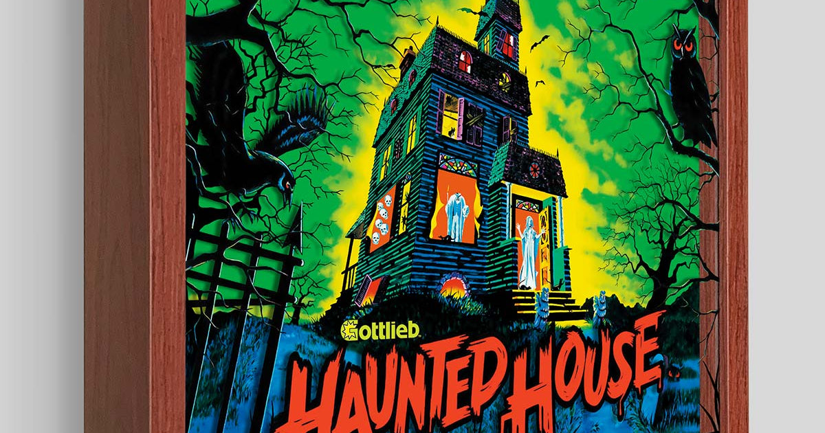 LED Haunted House Pinball Shadowbox Art | Artovision