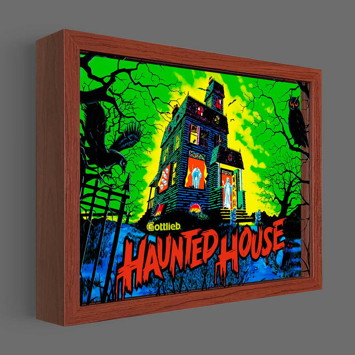 LED Haunted House Pinball Shadowbox Art