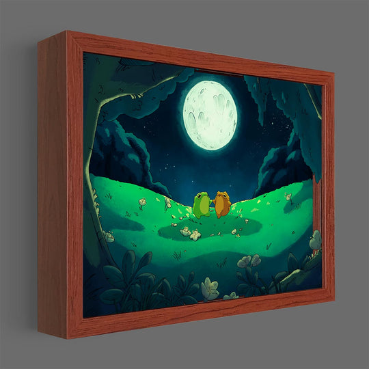 LED Moonlight Dance Shadowbox Art