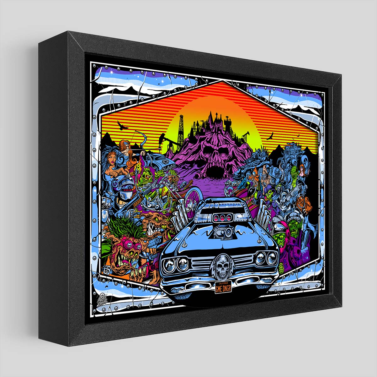 LED Wasteland Shadowbox Art