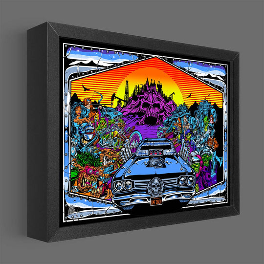 LED Wasteland Shadowbox Art