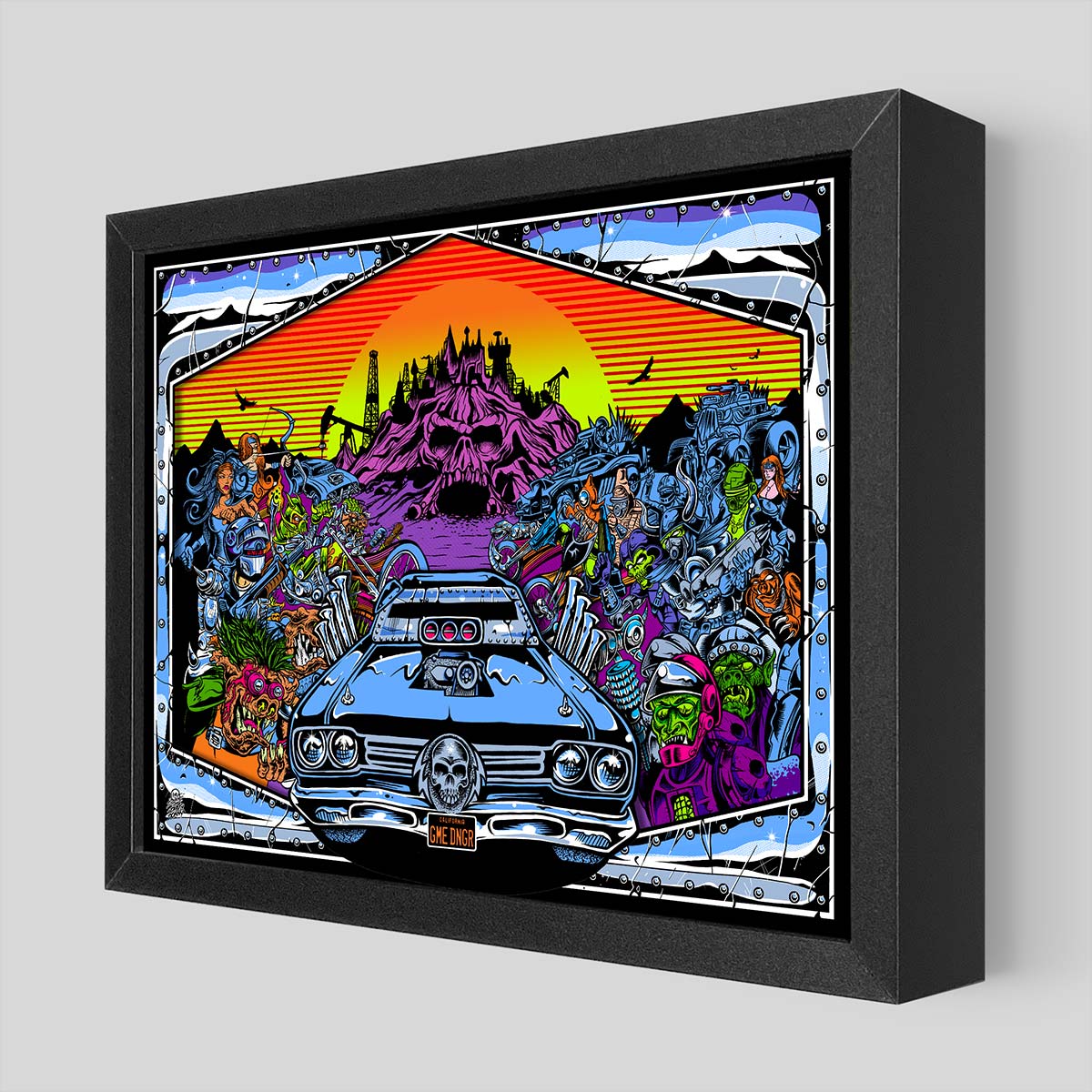 LED Wasteland Shadowbox Art