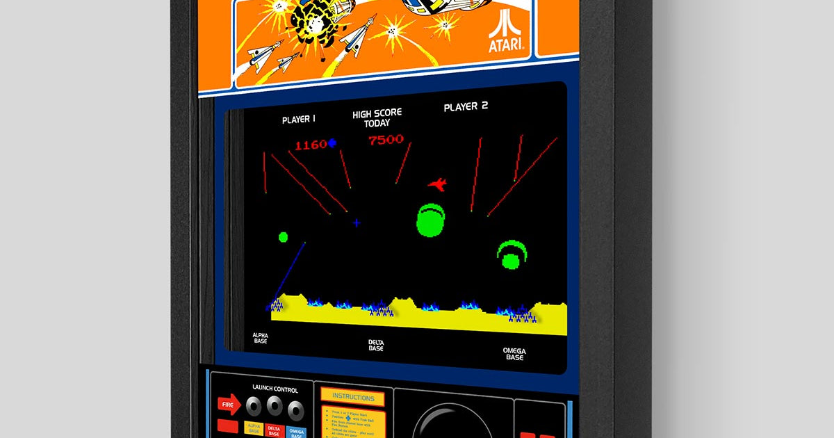 Missile Command Arcade Shadowbox Art | Artovision