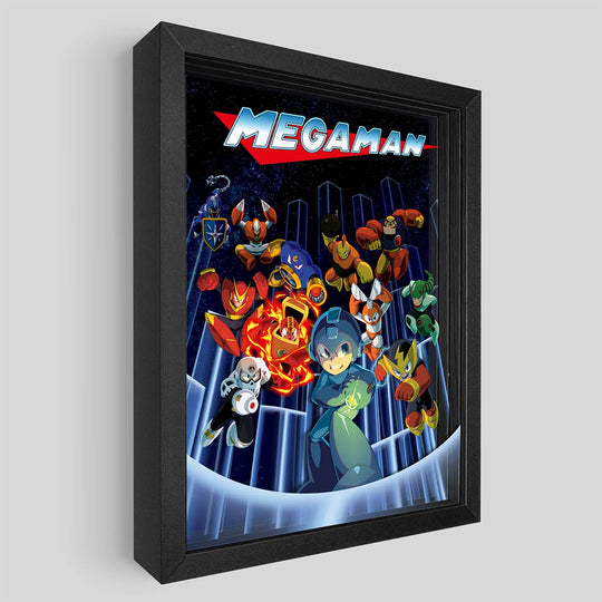Mega Man Legacy Shadowbox Art