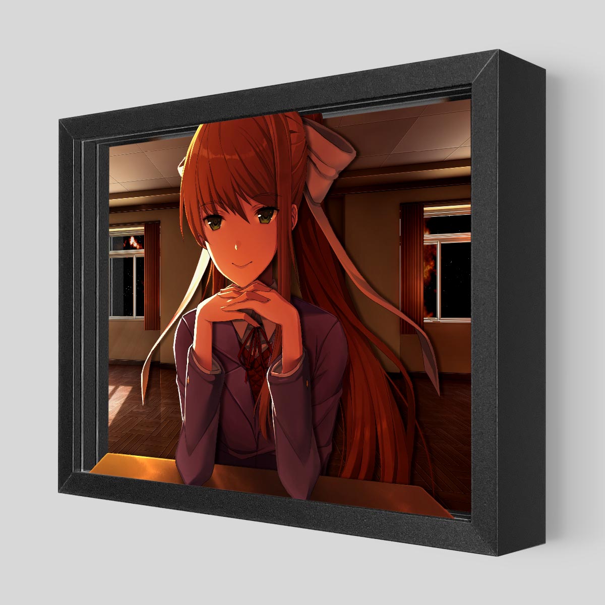 Doki Doki Literature Club Monika Shadowbox Art