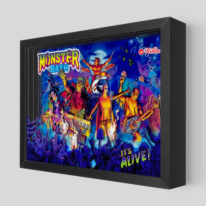 Monster Bash Pinball Shadowbox Art