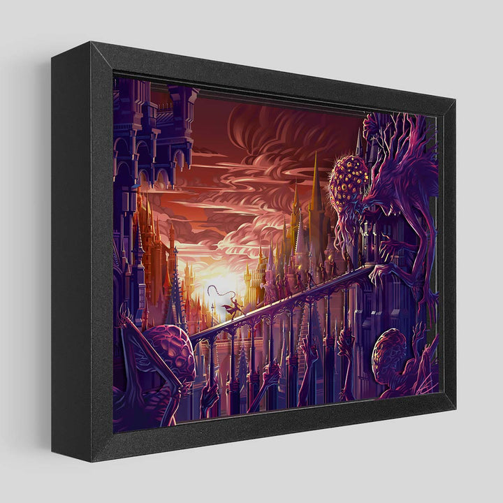 The Night Unfurls Shadowbox Art