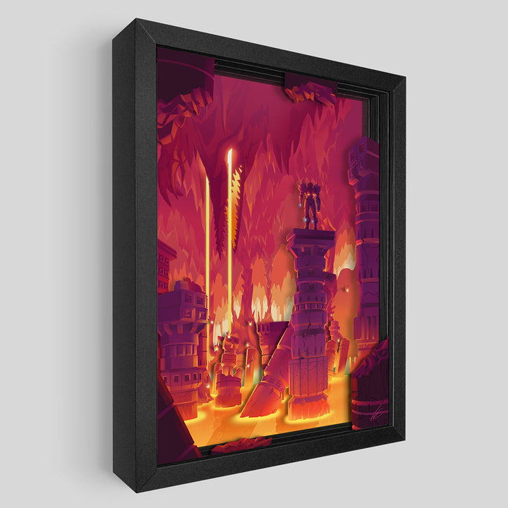 Caverns of Norfair Shadowbox Art