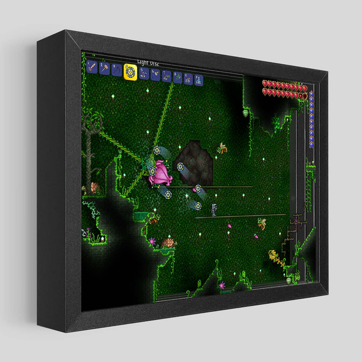 Terraria Plantera Shadowbox Art