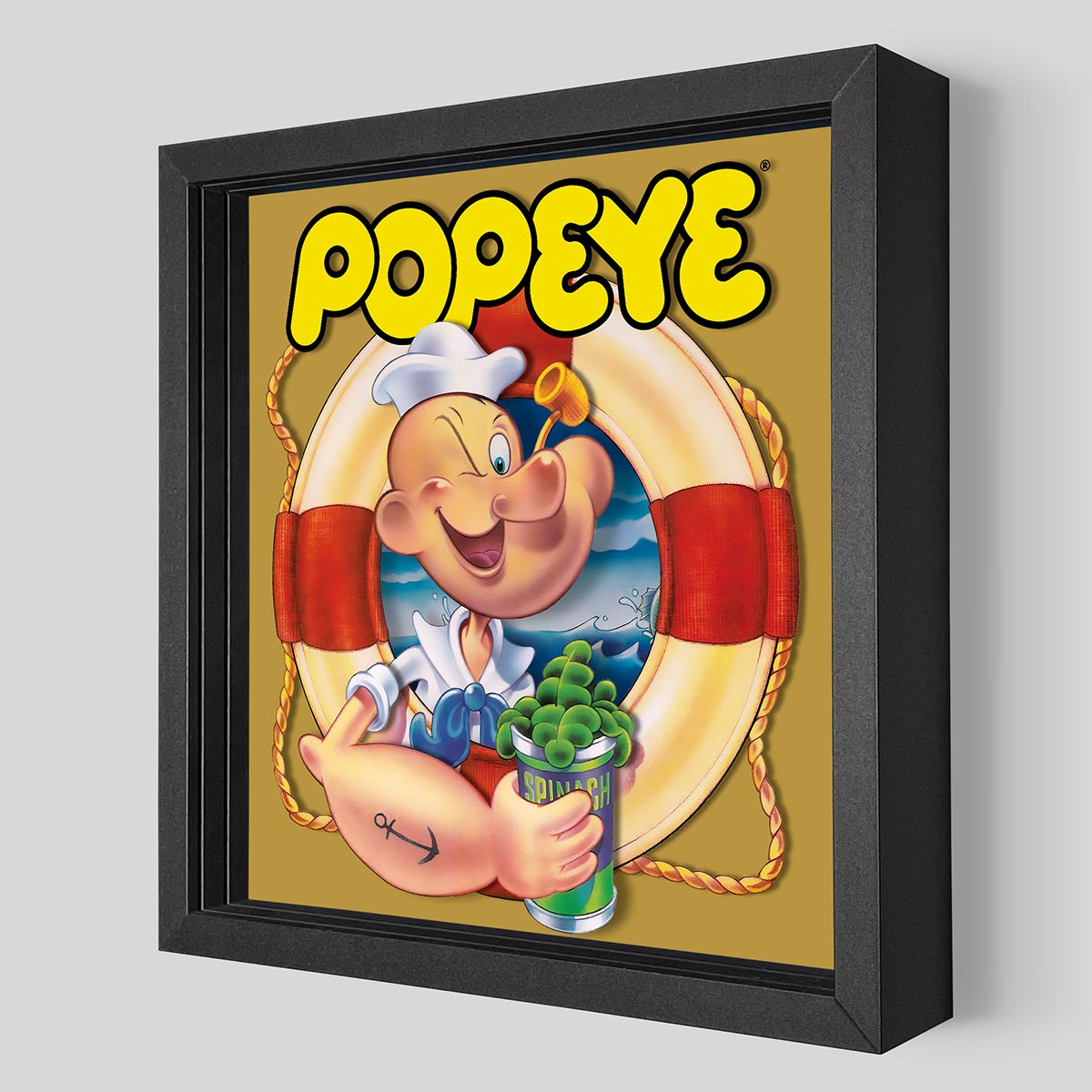 Popeye the Sailor Shadowbox Art